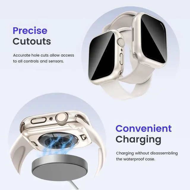 Alt view image 6 of 7 - Privacy Waterproof Case for Apple Watch Series 11/10 42mm
