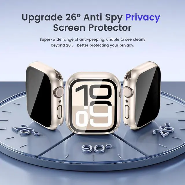 Alt view image 5 of 7 - Privacy Waterproof Case for Apple Watch Series 11/10 42mm