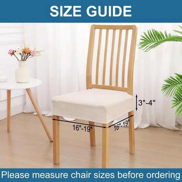 Alt view image 2 of 7 - Waterproof Seat Covers for Dining Room Chairs, No Rear Covers