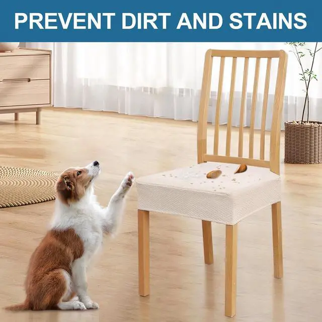Alt view image 6 of 7 - Waterproof Seat Covers for Dining Room Chairs, No Rear Covers