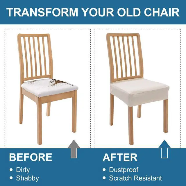 Alt view image 7 of 7 - Waterproof Seat Covers for Dining Room Chairs, No Rear Covers
