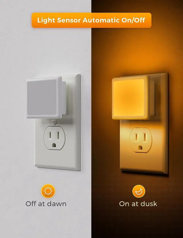 Alt view image 3 of 7 - LED Night Lights Plug into Wall 2-Pack, 0.3W Plug in Night Light