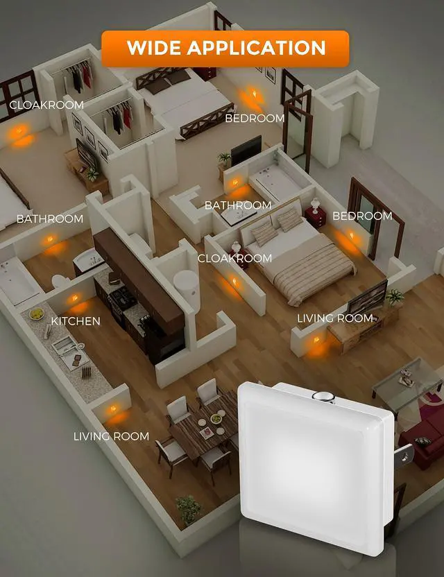 Alt view image 7 of 7 - LED Night Lights Plug into Wall 2-Pack, 0.3W Plug in Night Light