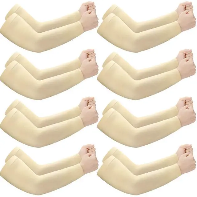 Main image of 8 Pairs Arm Sleeves Thin Skin Protectors,Beige
