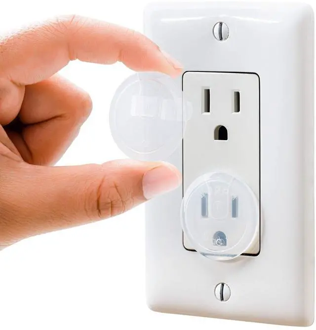 Main image of Clear Outlet Covers (50 Pack) Value Pack Baby Safety Outlet Plug Covers Durable & Steady Child Proof Your Outlets Easily