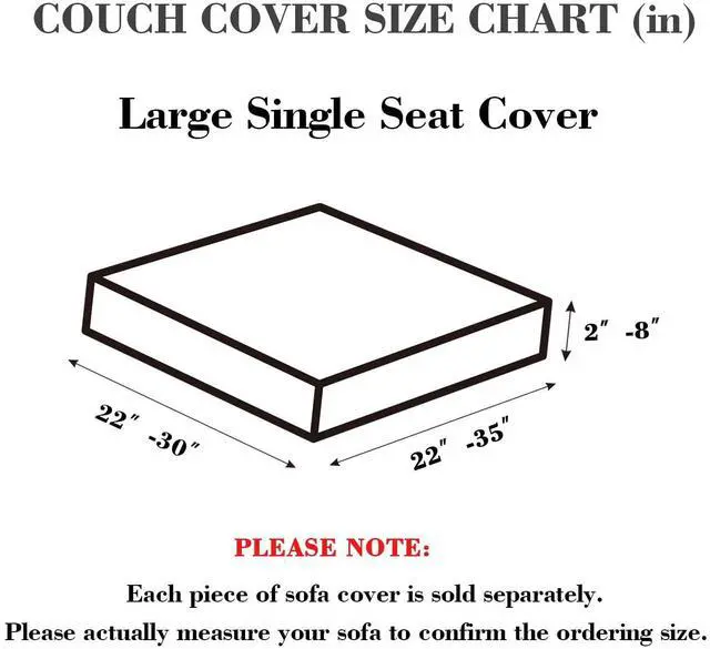 Alt view image 2 of 7 - Couch Cushion Covers Sofa Covers Couch Covers for Sofa Pet Friendly Universal Sofa Covers Washable Stretch Slipcovers for Sectional Sofa (Texture Gray,Large Single Seat Cover)