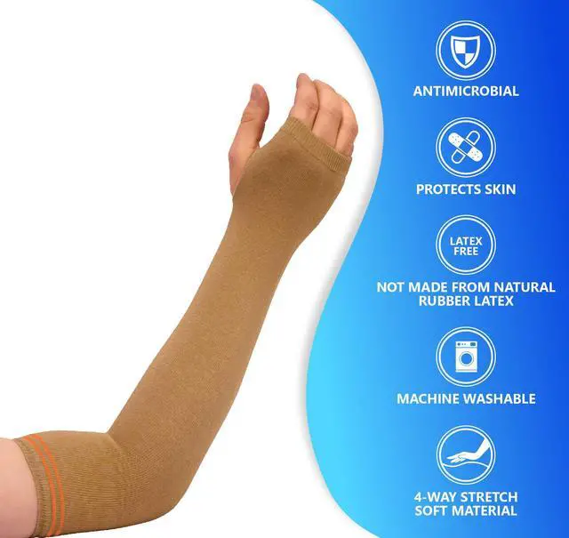 Alt view image 3 of 5 - Geri-Sleeves Arm Skin Protectors Pair of and Washable Protects Sensitive Thin Skin from Tears & Abrasions