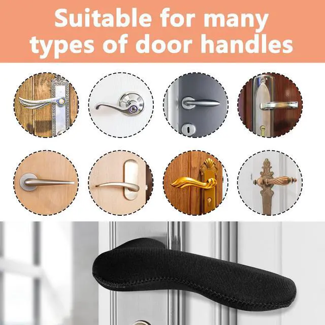Alt view image 3 of 7 - 4PCS Door Handle Covers - Anti-Scald Door Handle Protector Door Knob Cushion Cover Protect Hands from Burns and Chills
