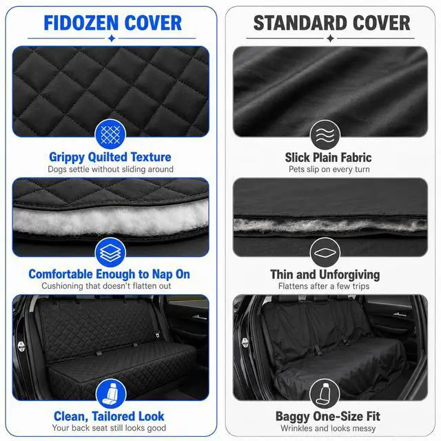 Alt view image 6 of 7 - Dog Car Seat Cover & Protector, Pet Back Seat Cover for Cars & SUVs, 54"