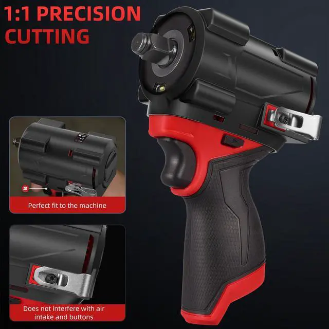 Alt view image 4 of 7 - 2562-20, 2563-20, 2563p-20 Impact Driver Rubber Protective Boot Cover Fit for Milwaukee M12 Fuel Stubby 3/8" & 1/2" Impact Wrench - 49-16-2563