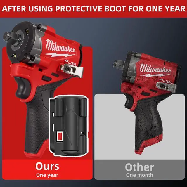 Alt view image 6 of 7 - 2562-20, 2563-20, 2563p-20 Impact Driver Rubber Protective Boot Cover Fit for Milwaukee M12 Fuel Stubby 3/8" & 1/2" Impact Wrench - 49-16-2563
