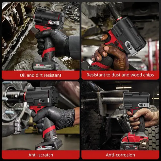 Alt view image 7 of 7 - 2562-20, 2563-20, 2563p-20 Impact Driver Rubber Protective Boot Cover Fit for Milwaukee M12 Fuel Stubby 3/8" & 1/2" Impact Wrench - 49-16-2563