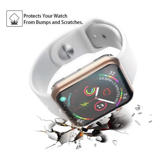 Alt view image 6 of 7 - Soft Screen Protector Case for 40mm Apple Watch SeriesSE3/SE2/SE/6/5/4