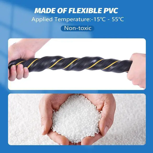 Alt view image 5 of 6 - 6.5FT Heavy Duty PVC Floor Cable Cover, Floor Cord Cover, Cable Protector Protect Wire for Indoor and Outdoor Cable Cavity = 0.94" (W) x 0.4" (H)(3 Channels