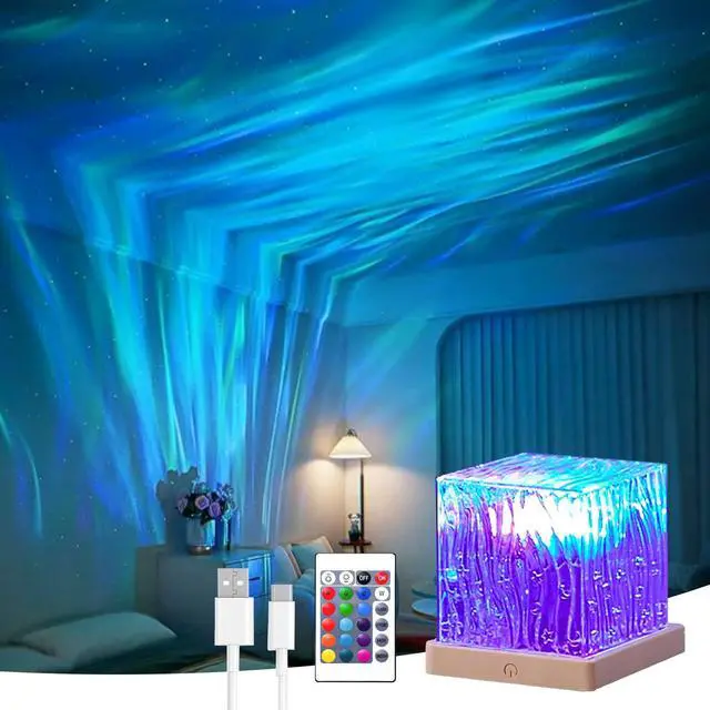Main image of Northern Lights Projector, 16 Colors Rechargeable Aurora Light Projector & Mood Lighting Galaxy Lamp, Remote Night Light for Bedroom, Gift for Teenage Girls Room Decor (Battery)