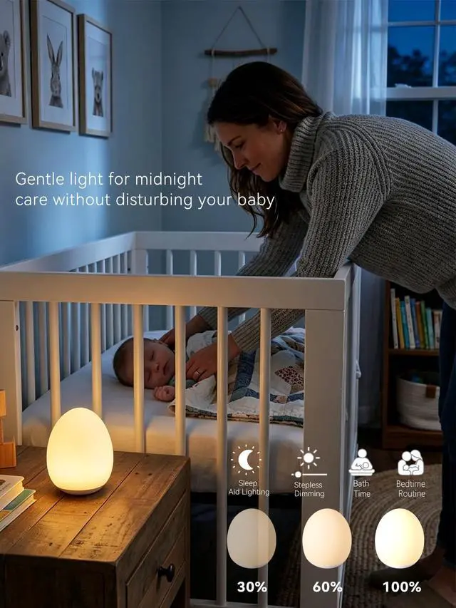 Alt view image 4 of 7 - Night Light for Kids,Egg Night Light for Baby Nursery