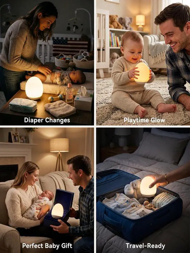 Alt view image 5 of 7 - Night Light for Kids,Egg Night Light for Baby Nursery