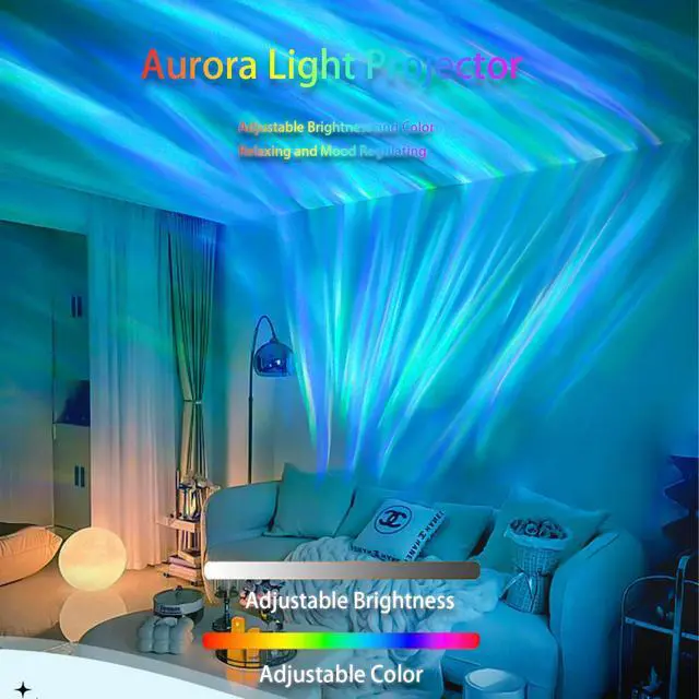 Alt view image 3 of 7 - Northern Lights Projector, 16 Colors Rechargeable Aurora Light Projector & Mood Lighting Galaxy Lamp, Remote Night Light for Bedroom, Gift for Teenage Girls Room Decor (Battery)