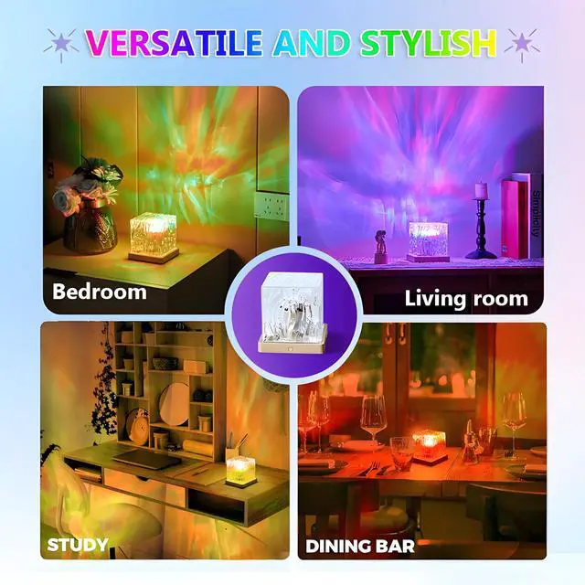 Alt view image 5 of 7 - Northern Lights Projector, 16 Colors Rechargeable Aurora Light Projector & Mood Lighting Galaxy Lamp, Remote Night Light for Bedroom, Gift for Teenage Girls Room Decor (Battery)