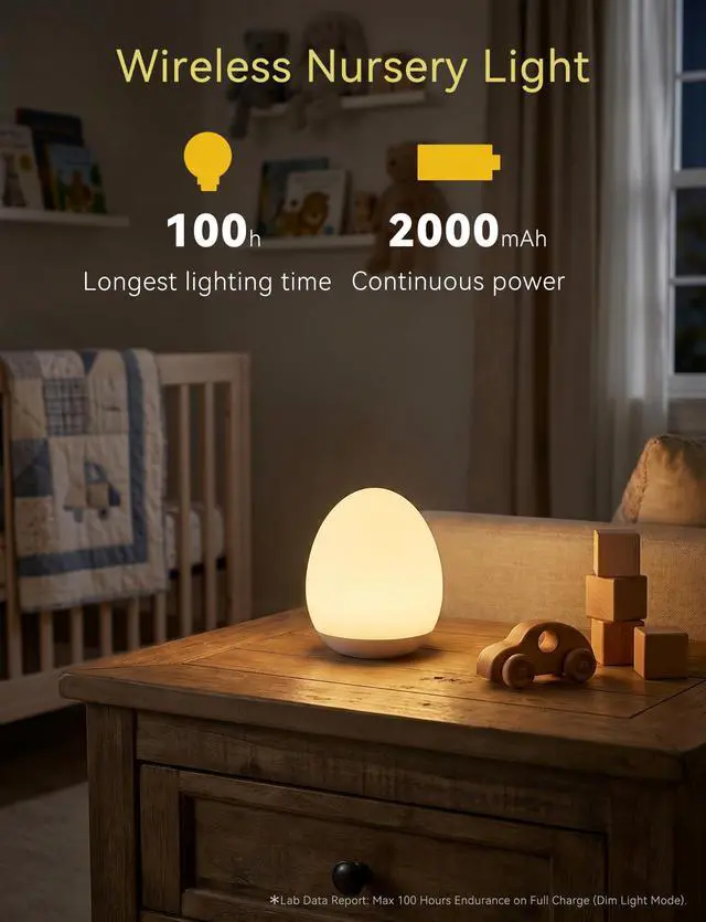 Alt view image 7 of 7 - Night Light for Kids,Egg Night Light for Baby Nursery