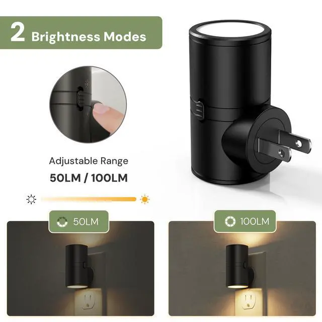 Alt view image 2 of 7 - Night Light, Night Lights Plug into Wall, Dimmable Nightlights
