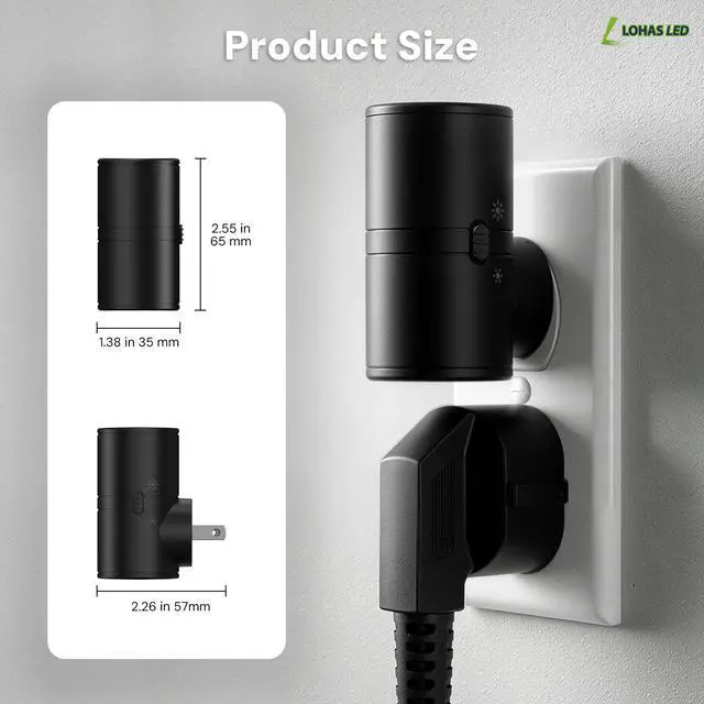 Alt view image 7 of 7 - Night Light, Night Lights Plug into Wall, Dimmable Nightlights