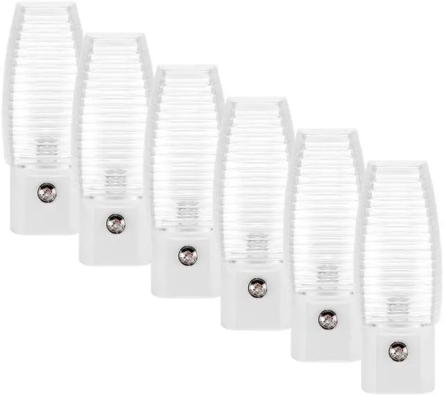 Main image of LED Plug-in Night Light, Dusk to Dawn Sensor 5000K 5 Lumens, 6 Pack