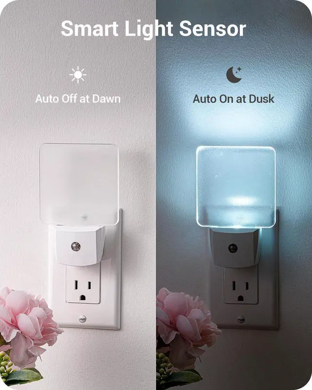Alt view image 3 of 7 - Night Lights Plug into Wall, Plug in LED Night Lights 4 Pack