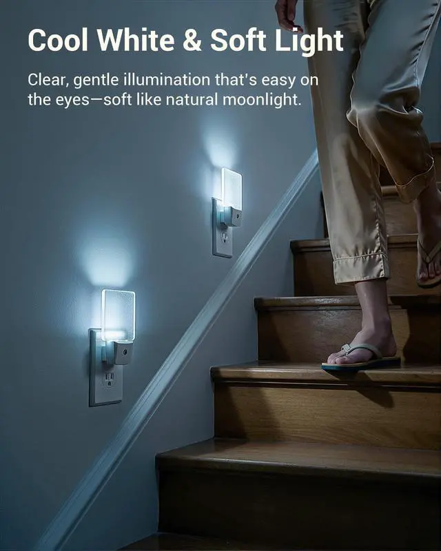 Alt view image 4 of 7 - Night Lights Plug into Wall, Plug in LED Night Lights 4 Pack