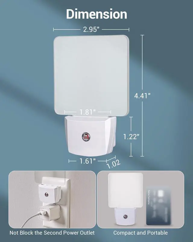 Alt view image 6 of 7 - Night Lights Plug into Wall, Plug in LED Night Lights 4 Pack