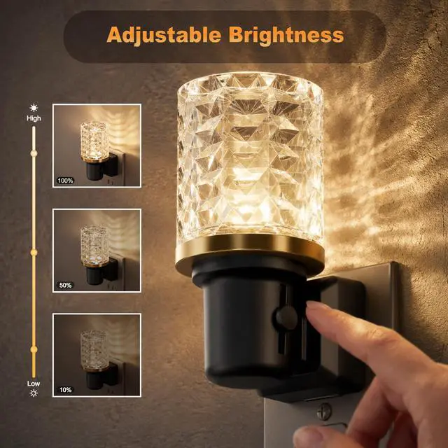 Alt view image 2 of 7 - LED Night Light, Dimmable Night Lights Plug into Wall,Dusk to Dawn
