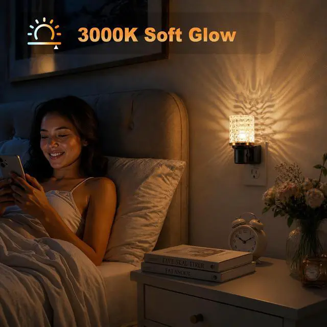 Alt view image 4 of 7 - LED Night Light, Dimmable Night Lights Plug into Wall,Dusk to Dawn