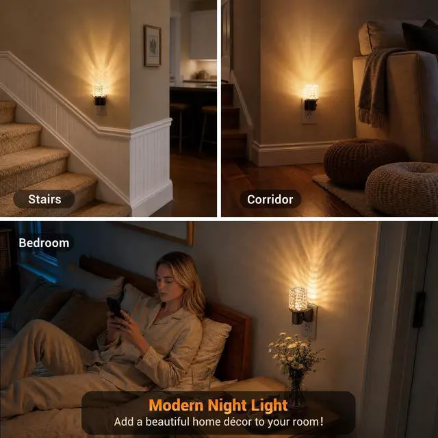 Alt view image 5 of 7 - LED Night Light, Dimmable Night Lights Plug into Wall,Dusk to Dawn