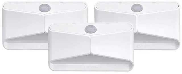 Main image of MB710 LED Nightlight, Wireless, Battery-Powered, Motion-Sensing For Use In Bedroom, Stairs, Nursery, Kitchen & More, Three-Pack, White,MB710-WHT-03-00