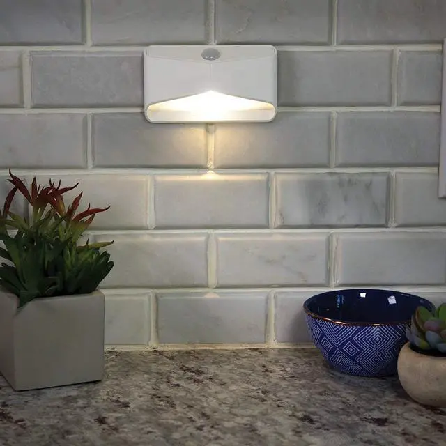 Alt view image 3 of 6 - MB710 LED Nightlight, Wireless, Battery-Powered, Motion-Sensing For Use In Bedroom, Stairs, Nursery, Kitchen & More, Three-Pack, White,MB710-WHT-03-00