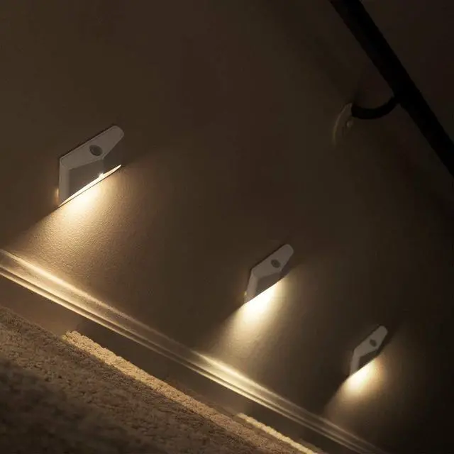 Alt view image 5 of 6 - MB710 LED Nightlight, Wireless, Battery-Powered, Motion-Sensing For Use In Bedroom, Stairs, Nursery, Kitchen & More, Three-Pack, White,MB710-WHT-03-00