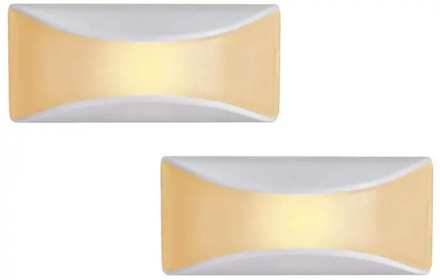 Main image of MB500A Wireless Battery Powered Dusk to Dawn Amber Sleep Friendly LED Stair Light/Night Light, White, 2-Pack