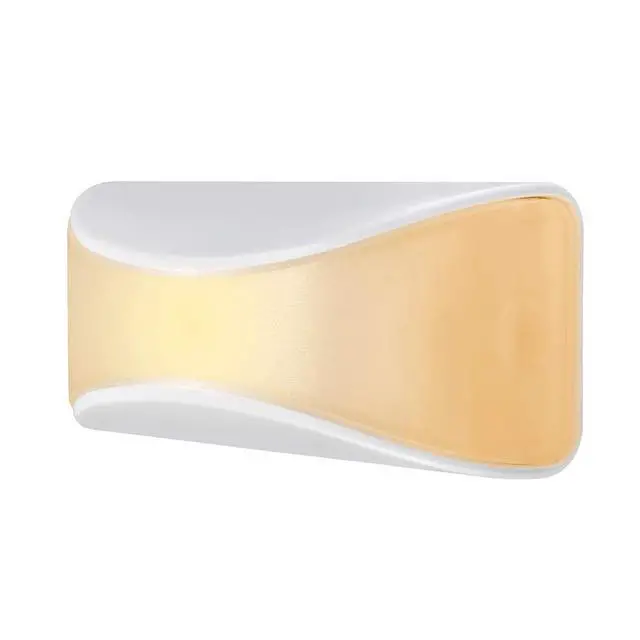 Alt view image 2 of 6 - MB500A Wireless Battery Powered Dusk to Dawn Amber Sleep Friendly LED Stair Light/Night Light, White, 2-Pack