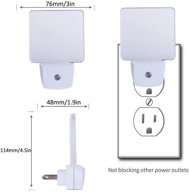 Alt view image 4 of 7 - Blue Night Light Plug into wall, , 4 Pack, Dusk to Dawn Sensor Auto On/Off