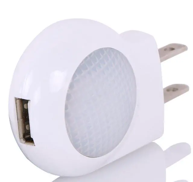 Alt view image 3 of 5 - Portable Plug-in 0.7W Travel LED Night Light - 2 Pack of White