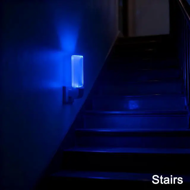 Alt view image 6 of 7 - Blue Led Night Light Plug in - 4 Pack Dusk to Dawn Sensor Auto ON Off 0.5W