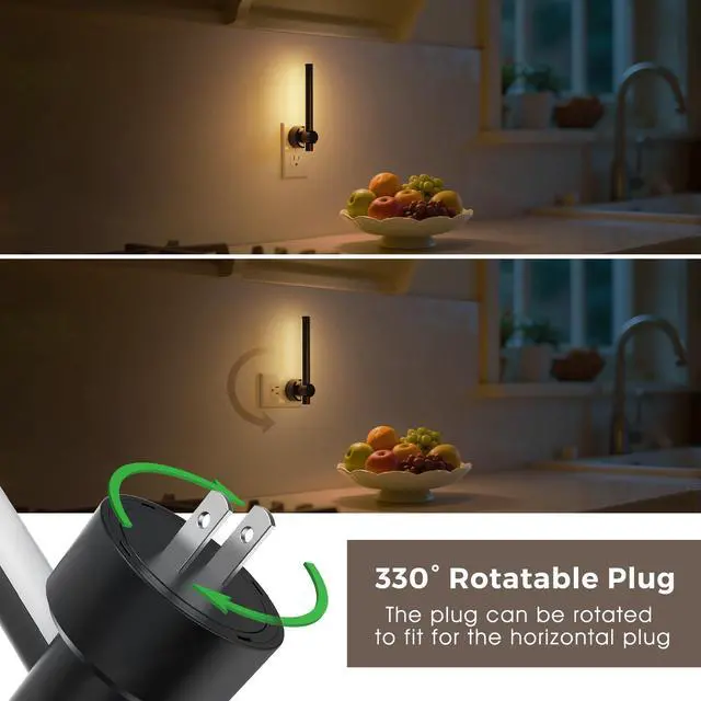 Alt view image 4 of 7 - Night Light Plug in, 2Pack Dimmable Night Lights Plug into Wall