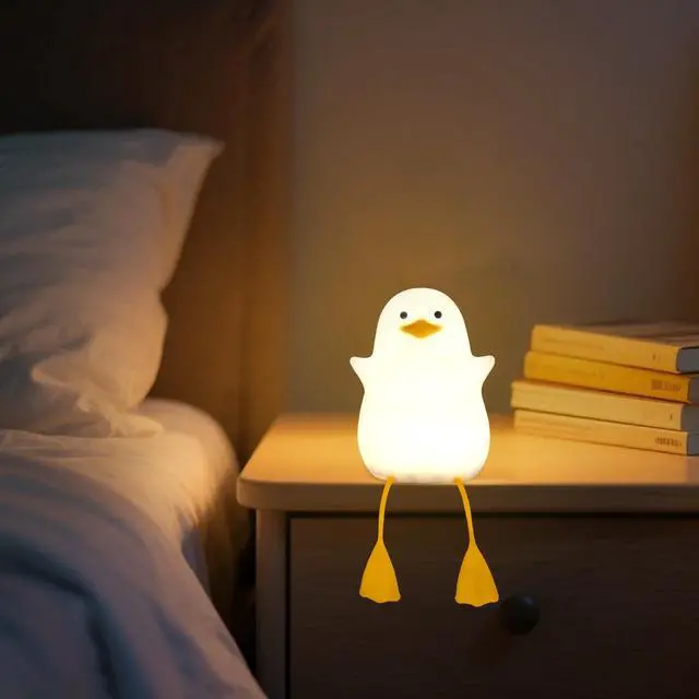 Alt view image 4 of 7 - Cute Duck Night Light, Gifts for Women Teen Girls Baby,Night Lights for Kids Bedroom Kawaii Room Decor, Cute Christmas Seagull Silicone Nightlights for Children Toddler.