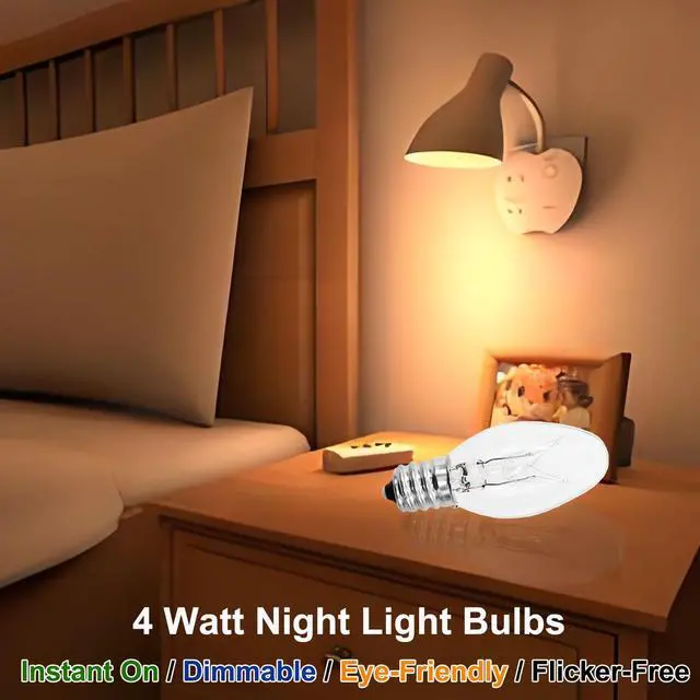 Alt view image 3 of 7 - Night Light Bulbs 4 Watt, E12 C7 Small Light Bulb,15 Pack