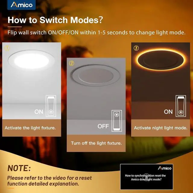 Alt view image 3 of 7 - 6 Pack 6 Inch 5CCT LED Recessed Ceiling Light with Night Light