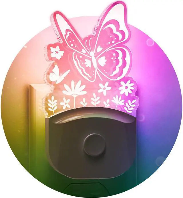 Main image of Kids Night Light, Butterfly Night Light for Kids, Colored Mode