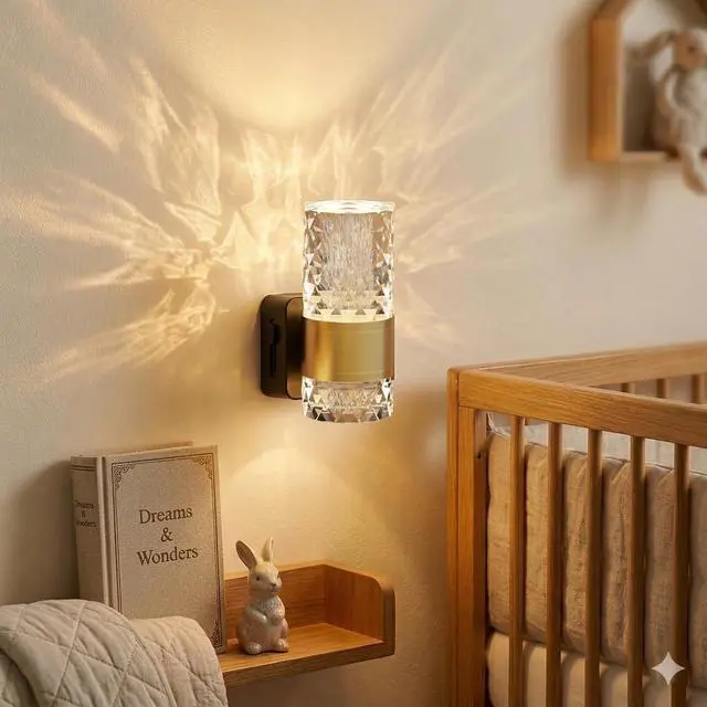 Alt view image 4 of 7 - Dimmable Acrylic Plug in LED Night Lights, Dusk to Dawn Sensor, 2 Pack
