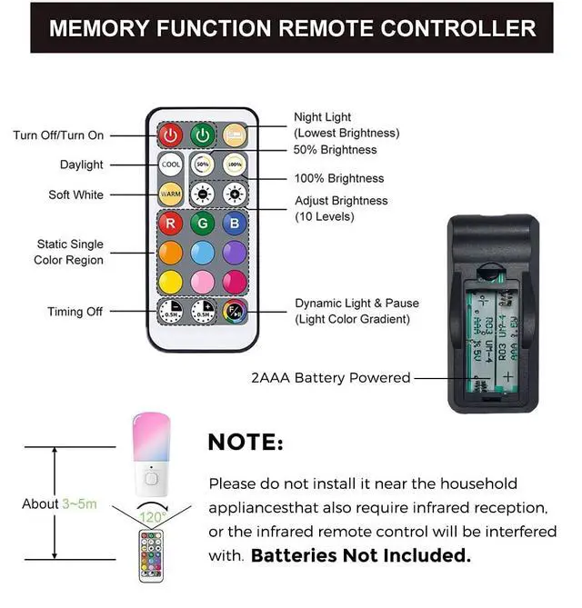 Alt view image 6 of 7 - Kids Night Lights Plug in, RGB Color Changing Night Lights
