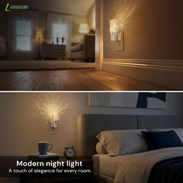 Alt view image 5 of 7 - Night Light, Dimmable Night Lights Plug into Wall, Light Sensor