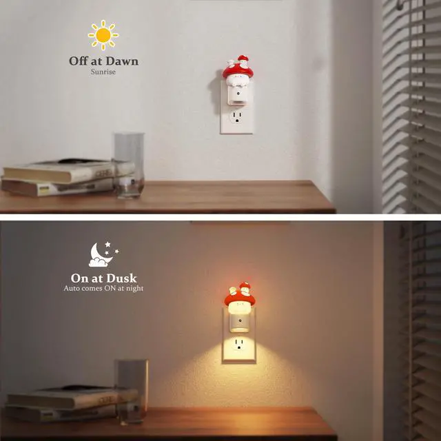 Alt view image 3 of 6 - Night Light for Kids,3D Mushroom Night Lights Plug into wall